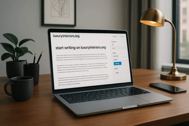 Start Writing on LuxuryInteriors.org
